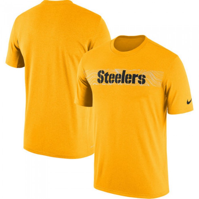Pittsburgh Steelers Nike Gold Sideline Seismic Legend T-Shirt