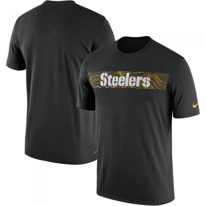 Pittsburgh Steelers Nike Black Sideline Seismic Legend T-Shirt