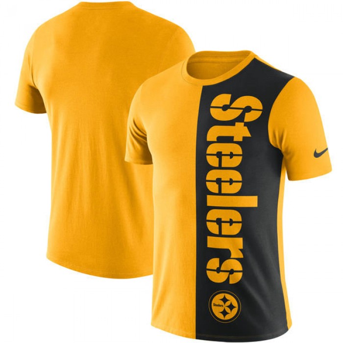 Pittsburgh Steelers Nike Coin Flip Tri-Blend T-Shirt - GoldBlack
