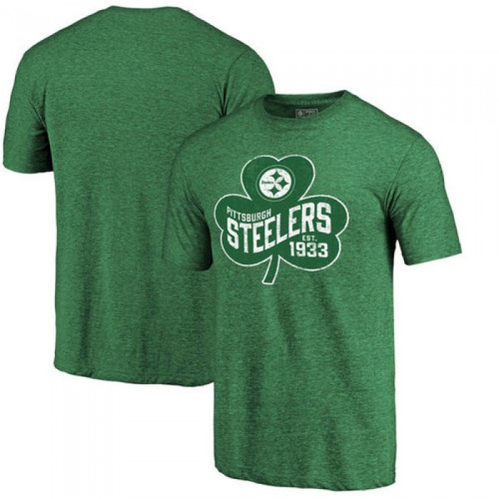 Pittsburgh Steelers Pro Line by Fanatics Branded St. Patrick's Day Paddy's Pride Tri-Blend T-Shirt - Kelly Green