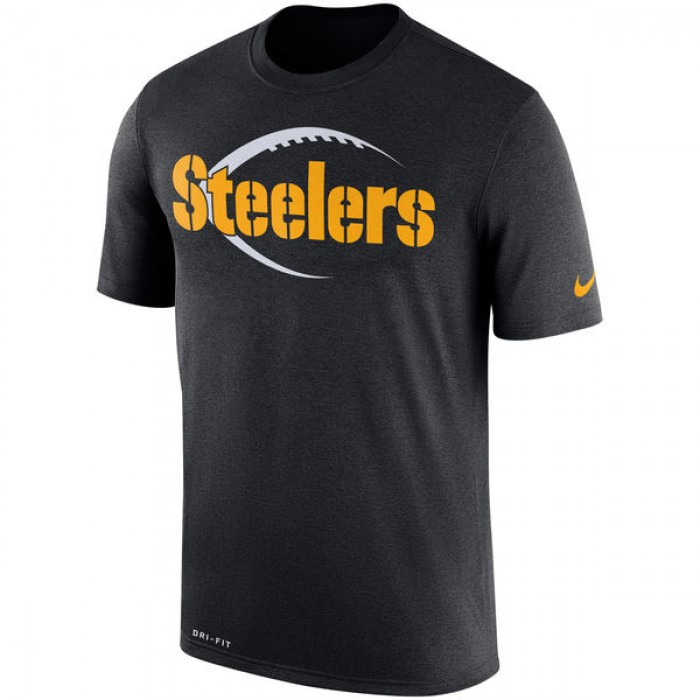 Men's Pittsburgh Steelers Nike Black Legend Icon Logo Performance T-Shirt