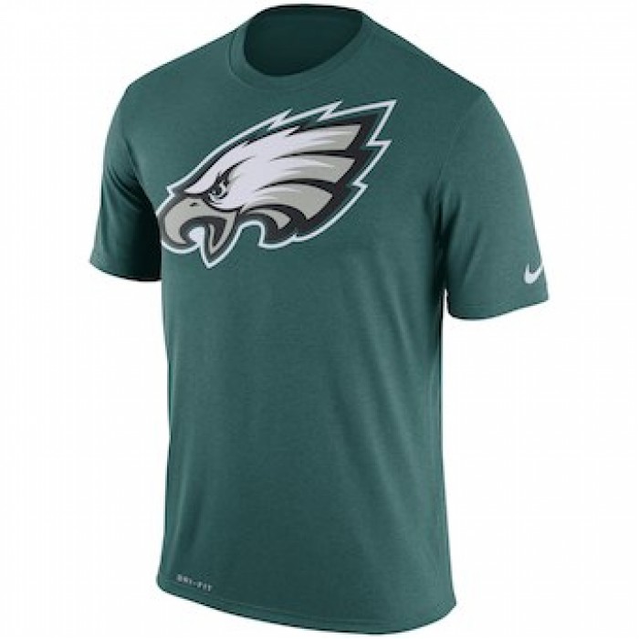 Men's Philadelphia Eagles Nike Green Legend Performance Logo Essential 3 T-Shirt