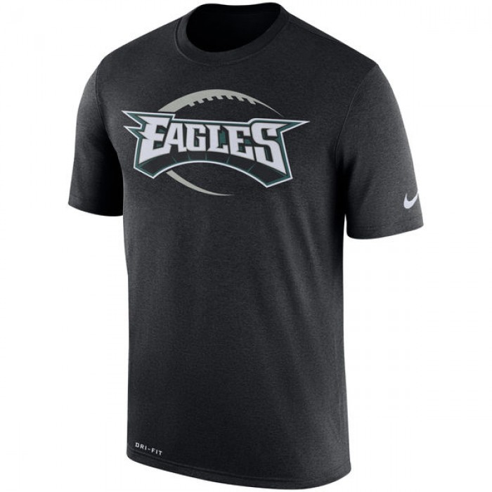Men's Philadelphia Eagles Nike Black Legend Icon Logo Performance T-Shirt