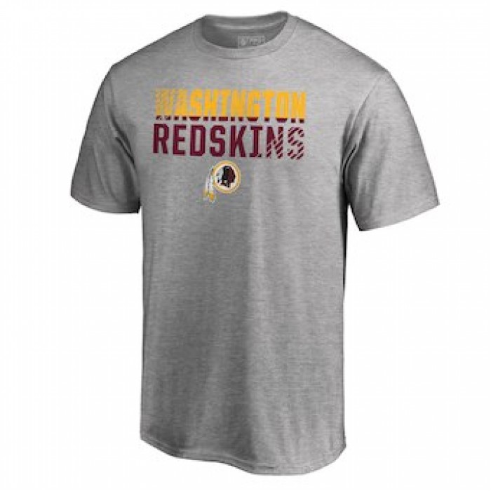 Men's Washington Redskins NFL Pro Line by Fanatics Branded Ash Iconic Collection Fade Out Big and Tall T-Shirt