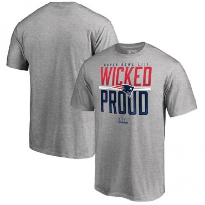 New England Patriots NFL Pro Line by Fanatics Branded Super Bowl LIII Bound Hometown Slogan T-Shirt Heather Gray