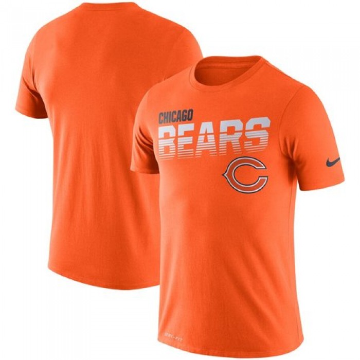 Chicago Bears Nike Sideline Line of Scrimmage Legend Performance T Shirt Orange