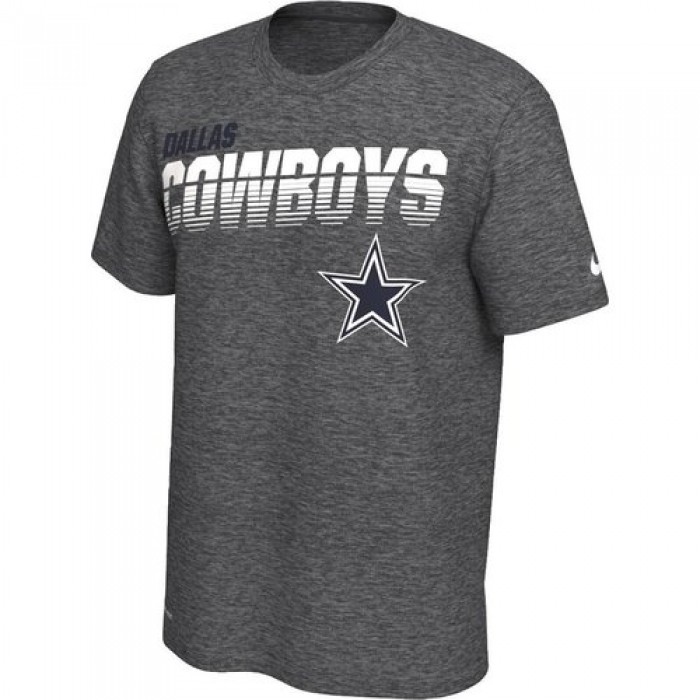 Dallas Cowboys Nike Sideline Line of Scrimmage Legend Performance T Shirt Heathered Charcoal
