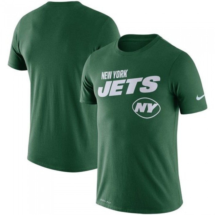 New York Jets Nike Sideline Line of Scrimmage Legend Performance T Shirt Green