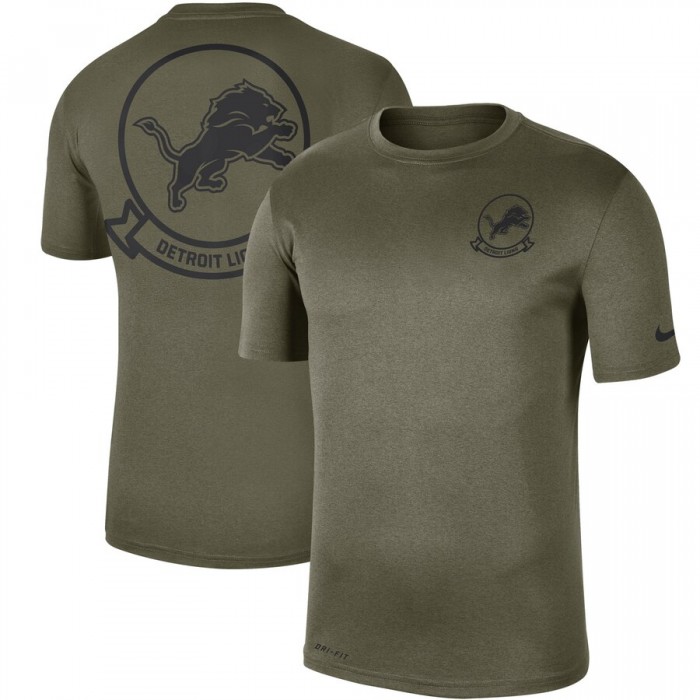 Men's Detroit Lions Nike Olive 2019 Salute to Service Sideline Seal Legend Performance T-Shirt Outlet