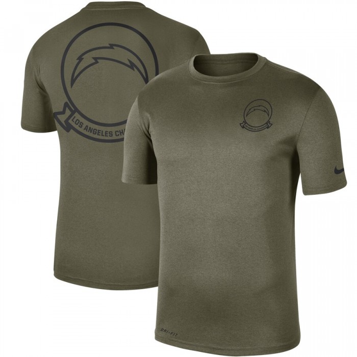 Men's Los Angeles Chargers Nike Olive 2019 Salute to Service Sideline Seal Legend Performance T-Shirt