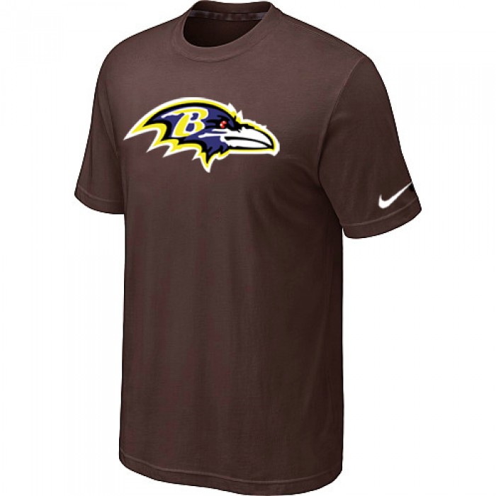 Baltimore Ravens Sideline Legend Authentic Logo T-Shirt Brown