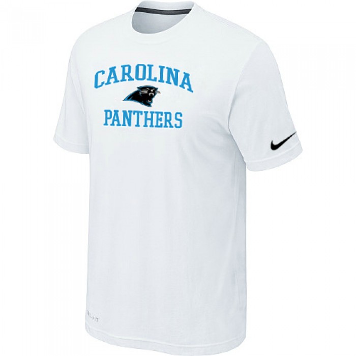 Carolina Panthers Heart & Soul White T-Shirt