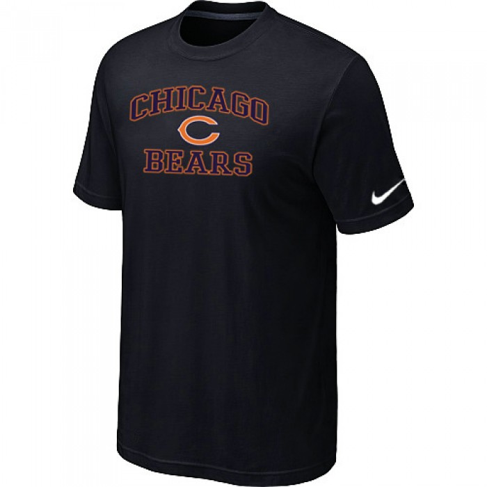 Chicago Bears Heart & Soul Black T-Shirt