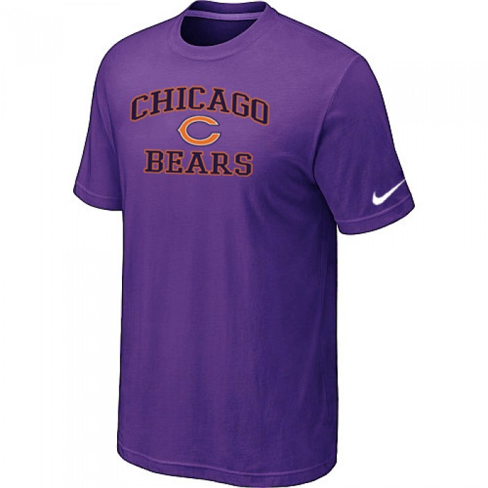Chicago Bears Heart & Soul Purple T-Shirt