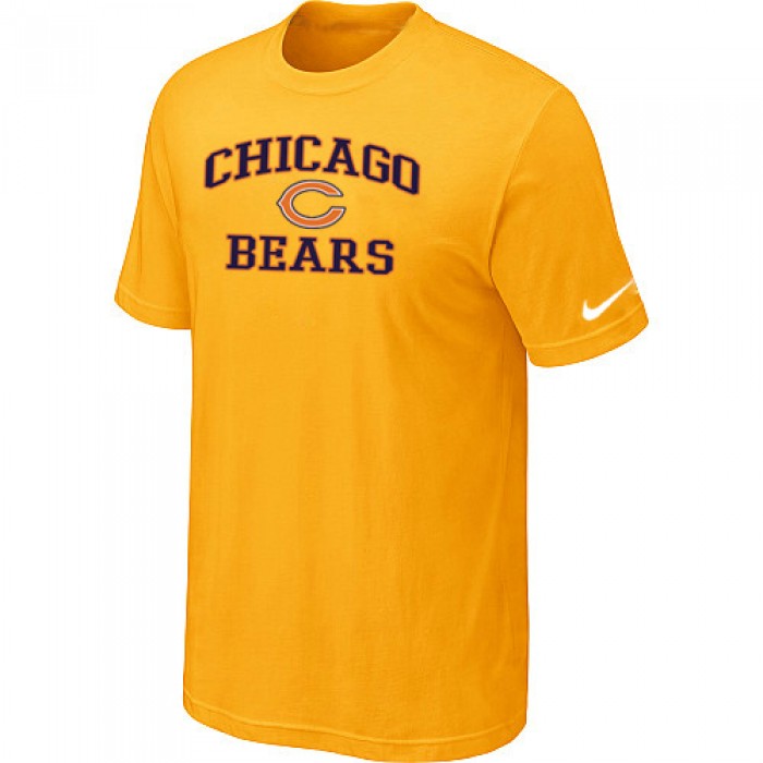 Chicago Bears Heart & Soul Yellow T-Shirt
