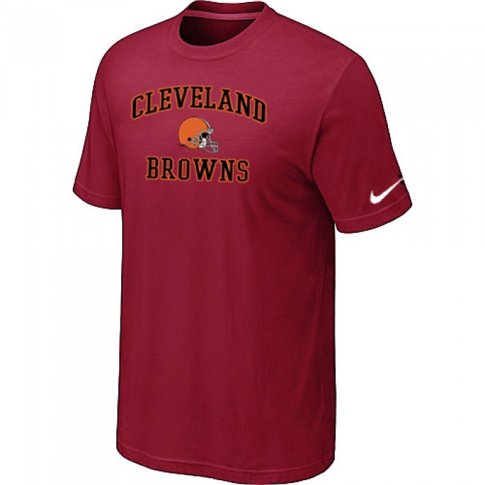 Cleveland Browns Heart & Soul Red T-Shirt