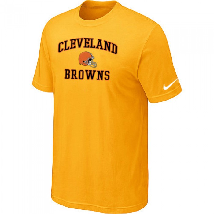 Cleveland Browns Heart & Soul Yellow T-Shirt