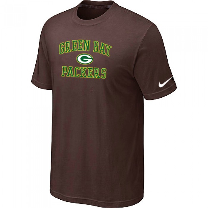 Green Bay Packers Heart & Soul Brown T-Shirt