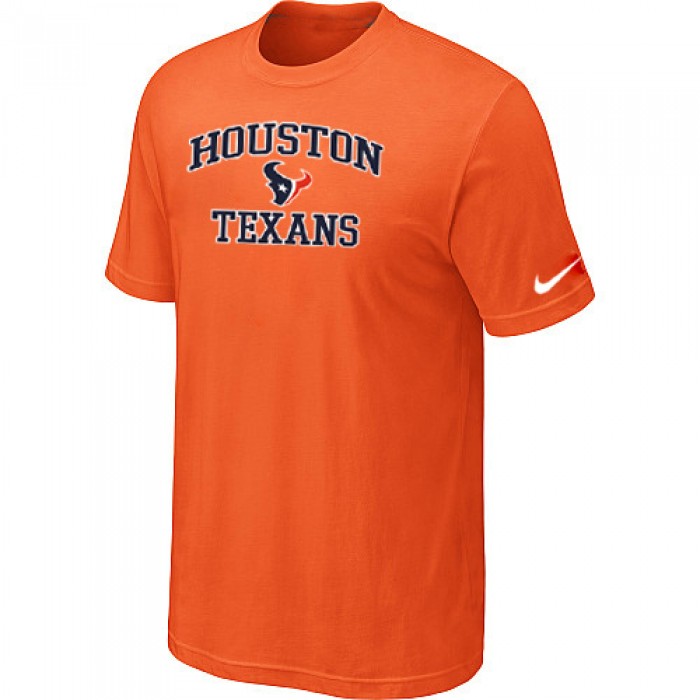 Houston Texans Heart & Soul Orange T-Shirt