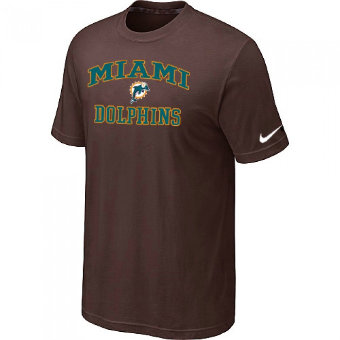 Miami Dolphins Heart & Soul Brownl T-Shirt