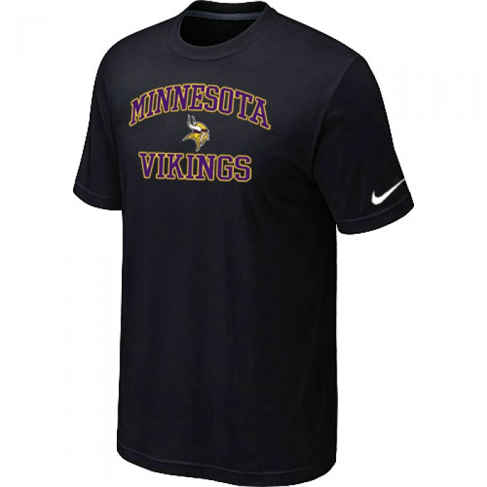 Minnesota Vikings Heart & Soul Black T-Shirt