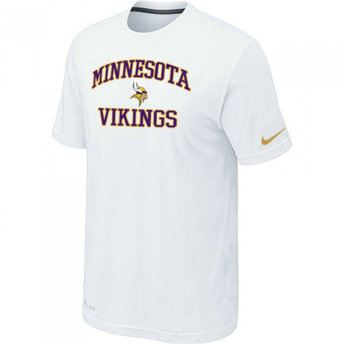Minnesota Vikings Heart & Soul White T-Shirt