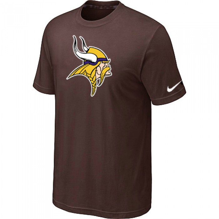 Minnesota Vikings Sideline Legend Authentic Logo T-Shirt Brown