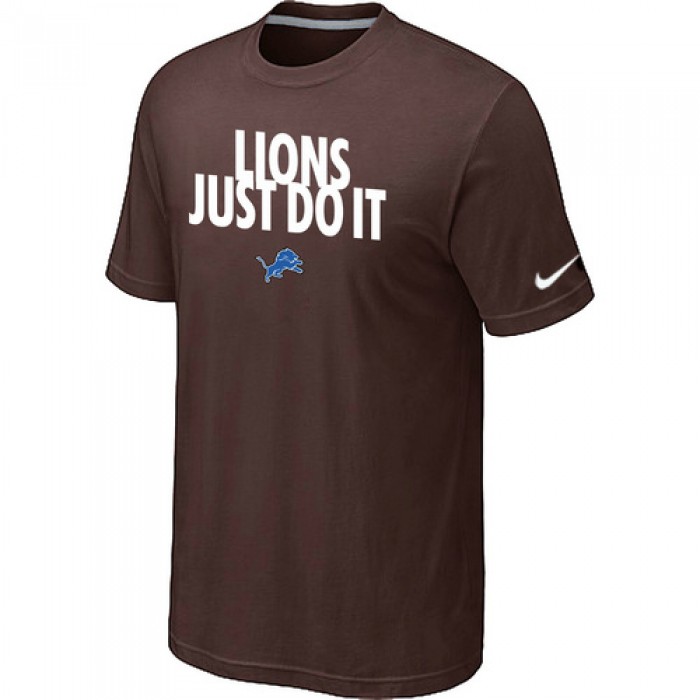 NFL Detroit Lions Just Do It Brown T-Shirt