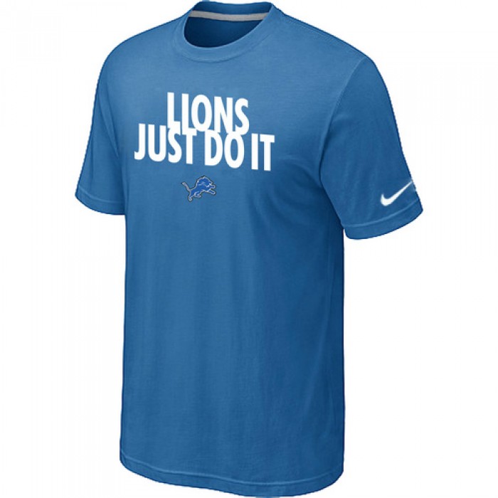 NFL Detroit Lions Just Do It light Blue T-Shirt