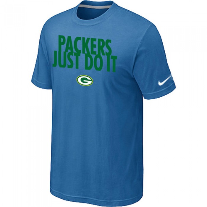 NFL Green Bay Packers Just Do It light Blue T-Shirt