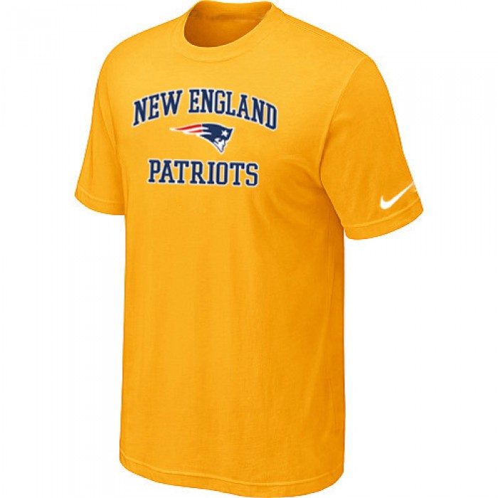 New England Patriots Heart & Soul Yellow T-Shirt