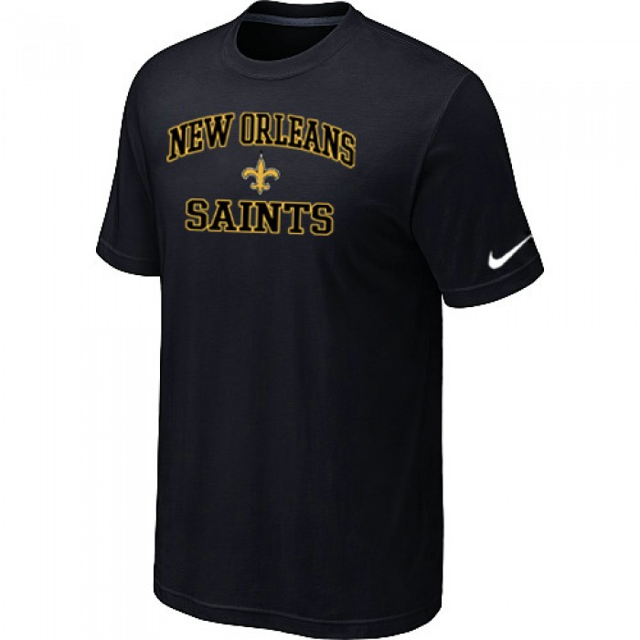New Orleans Saints Heart & Soul Black T-Shirt