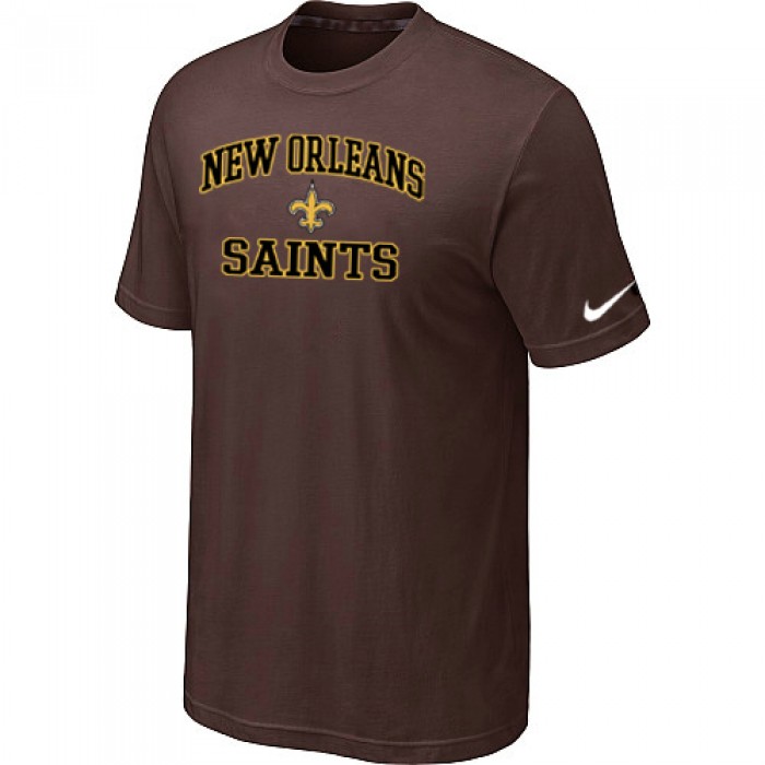 New Orleans Saints Heart & Soul Brown T-Shirt