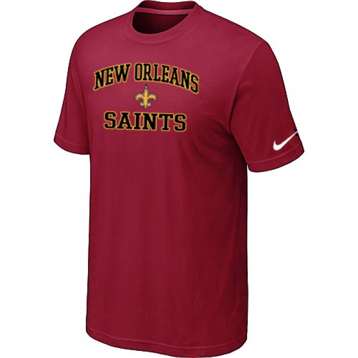 New Orleans Saints Heart & Soul Red T-Shirt