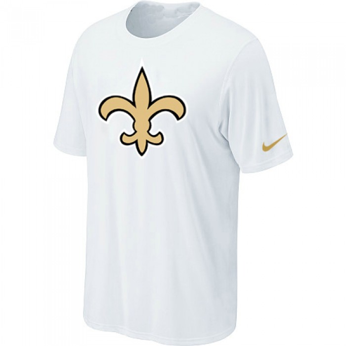 New Orleans Saints Sideline Legend Authentic Logo T-Shirt White