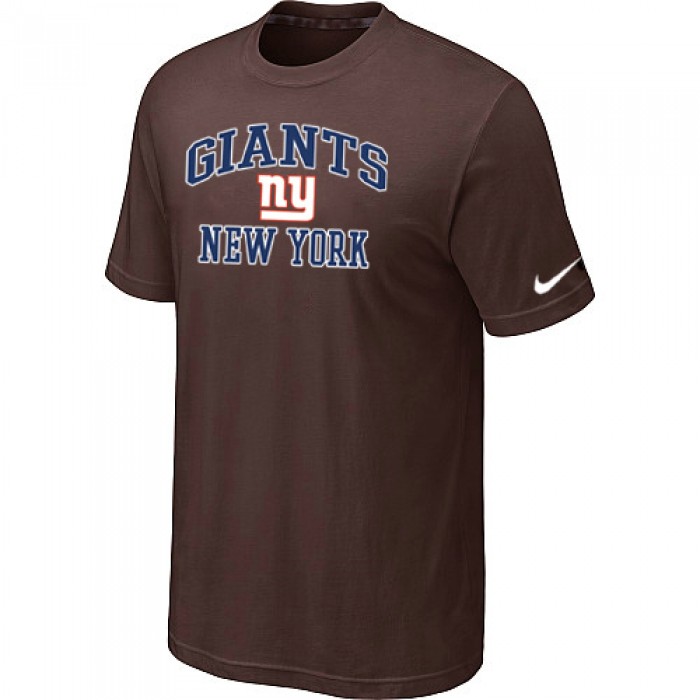 New York Giants Heart & Soul Brown T-Shirt
