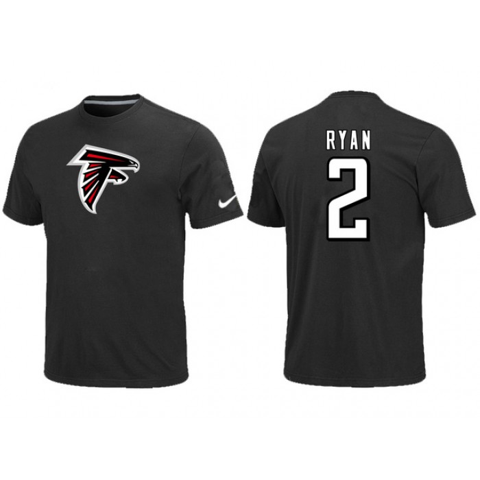 Nike Atlanta Falcons 2 ryan Name & Number T-Shirt Black