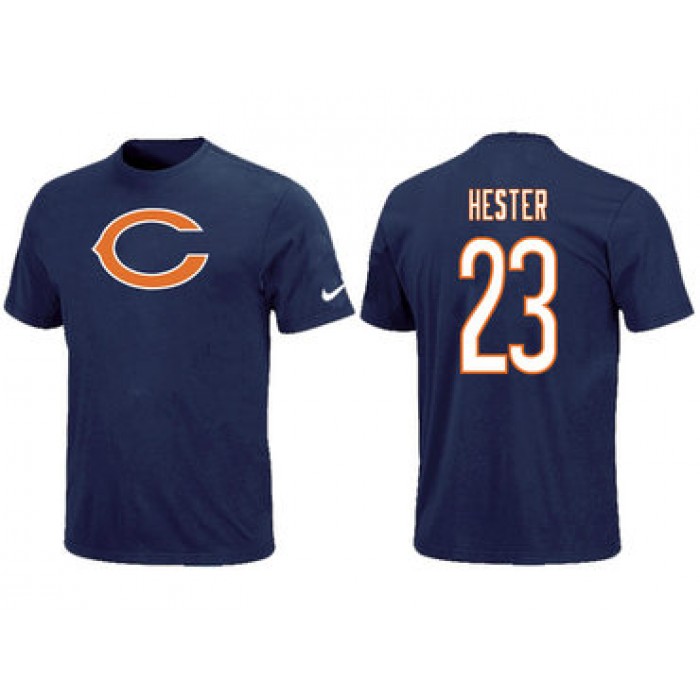 Nike Chicago Bears Devin Hester Name & Number T-Shirt Blue