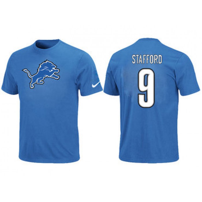 Nike Detroit Lions 9 Matthew Stafford Name & Number T-Shirt