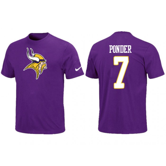 Nike Minnesota Vikings Christian Ponder Name & Number T-Shirt purple