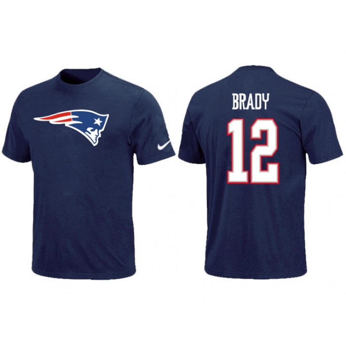 Nike New England Patriots #12 Tom Brady Name & Number T-Shirt