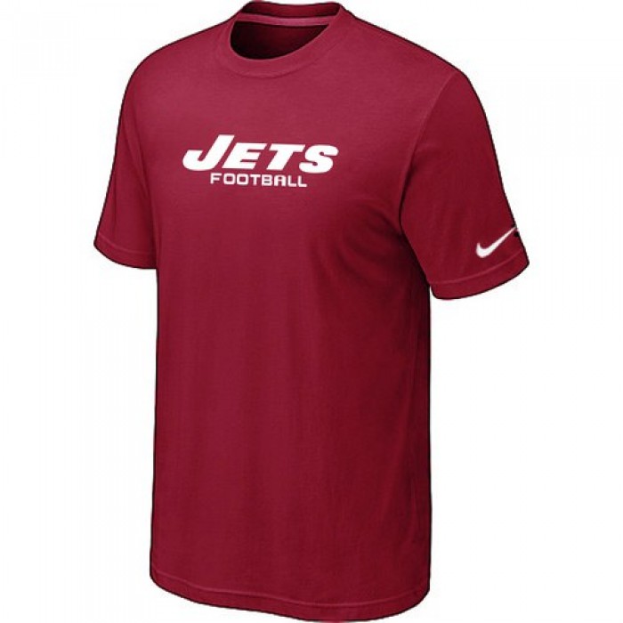 Nike New York Jets Sideline Legend Authentic Font Dri-FIT T-Shirt Red