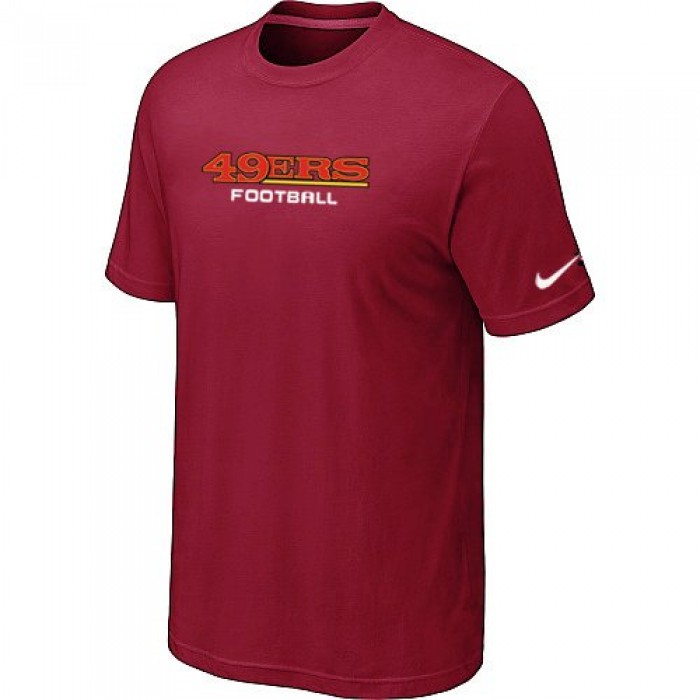 Nike San Francisco 49ers Sideline Legend Authentic Font T-Shirt Red