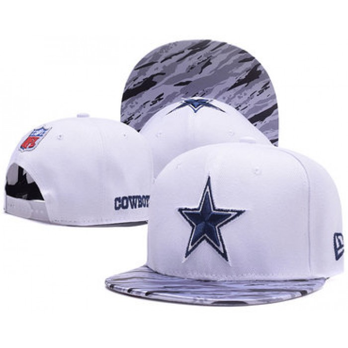 NFL Dallas Cowboys White Snapback Adjustable hat -908