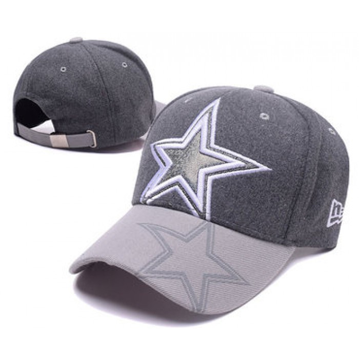 Cowboys Team Logo Heather Gray Adjustable Hat SD