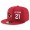 Arizona Cardinals #21 Patrick Peterson Snapback Cap NFL Player Red with White Number Stitched Hat