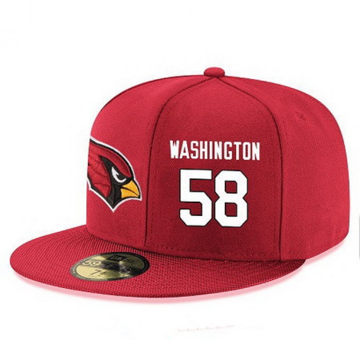Arizona Cardinals #58 Daryl Washington Snapback Cap NFL Player Red with White Number Stitched Hat