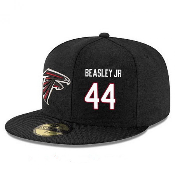 Atlanta Falcons #44 Vic Beasley Snapback Cap NFL Player Black with White Number Stitched Hat