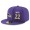 Baltimore Ravens #22 Jimmy Smith Snapback Cap NFL Player Purple with Gold Number Stitched Hat