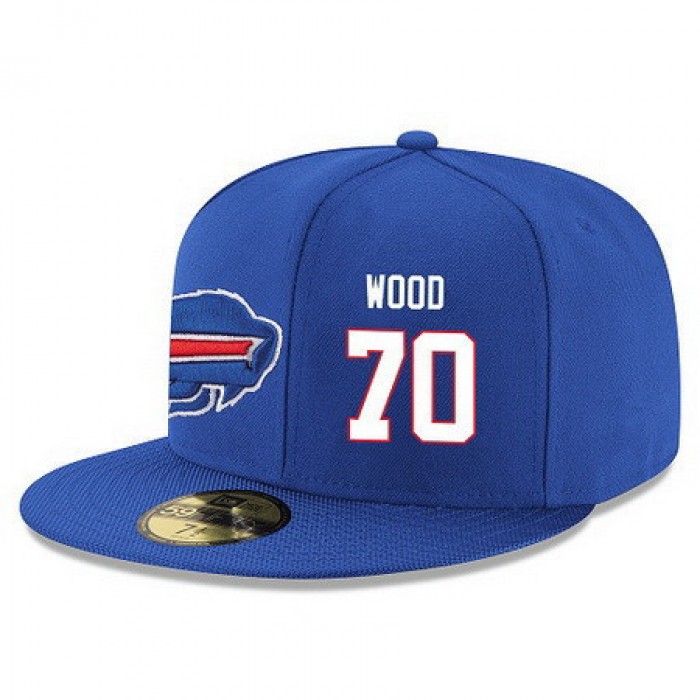 Buffalo Bills #70 Eric Wood Snapback Cap NFL Player Royal Blue with White Number Stitched Hat